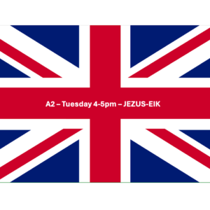 English A2 - Tuesday 4pm