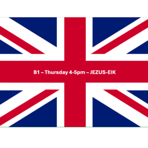 English B1 - Thursday 4pm